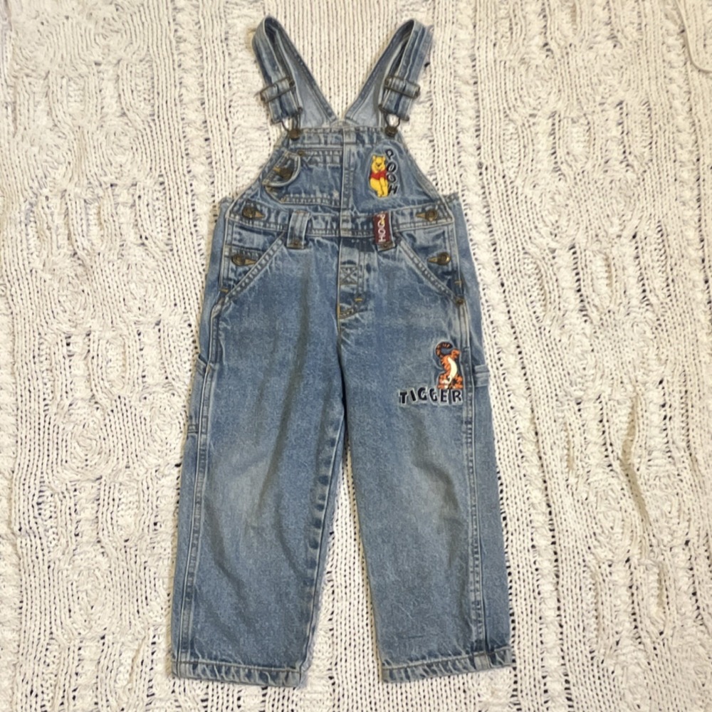 Pooh 100 Acre Collection Girls Denim Overall 3T Tigger Winnie the Pooh